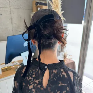 ヘアアレンジ 会田有紀 /切りっぱなしボブのヘアスタイル