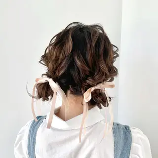 ミディアム ヘアアレンジ レイヤー/nail COCOROのヘアスタイル