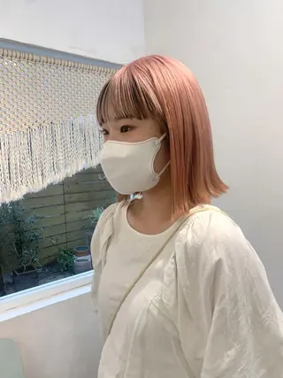 ミディアム カラー ブリーチカラーが人気 onnuのヘアスタイル