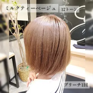 ショート カラー メンズ キッズ ブリーチカラー/ 美髪矯正/佐伯 駿のヘアスタイル