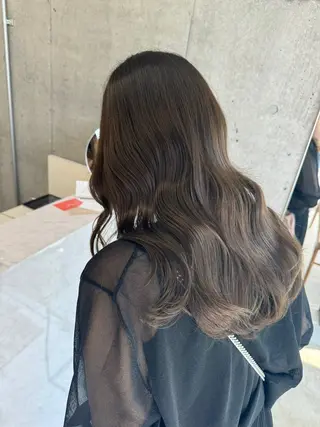 セミロング カラー うる艶ヘア♡韓国好き 透明感　shotaのヘアスタイル