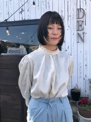 ショート カラー デザインカット🎨 ボブ🫟おざきのヘアスタイル