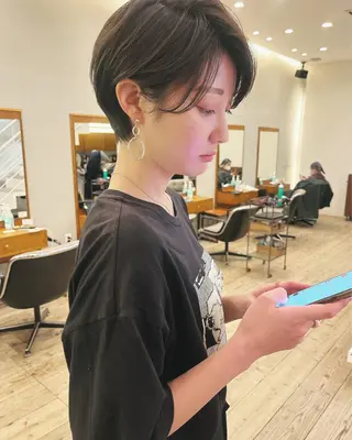 ショート カラー ショート/ボブ /パーマ🌿柏原良亮のヘアスタイル