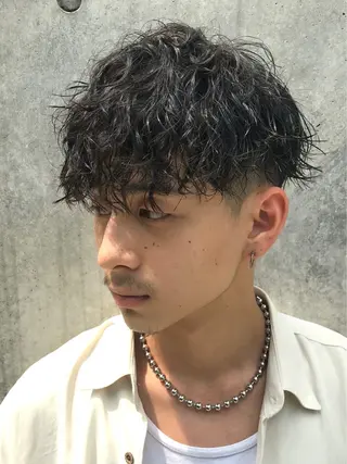 ショート パーマ ヘアアレンジ メンズ 原宿/パーマ特化/ 無料カットTOSHIのヘアスタイル