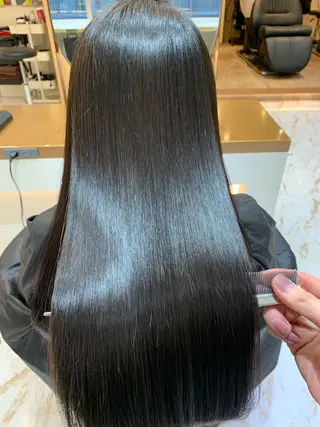 セミロング カラー パーマ ✨美髪矯正×髪質改善 🍎カイト🍎渋谷のヘアスタイル