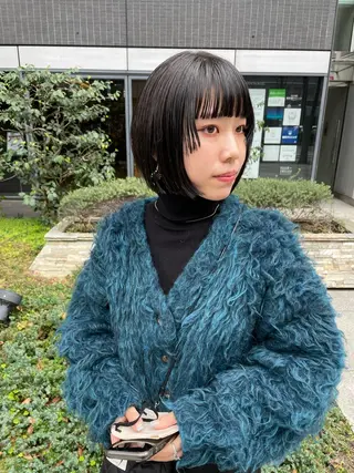 ミディアム カラー パーマ ヘアアレンジ メンズ キッズ マツエク・マツパ アイブロウ tatsumi/ボブ ウルフ/レイヤーのヘアスタイル
