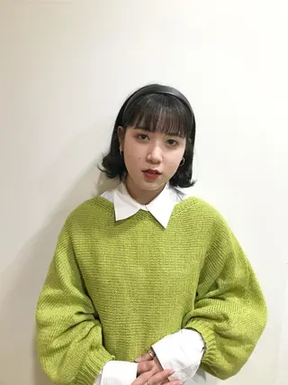 ミディアム カラー レイヤー／似合わせ TAKUYAのヘアスタイル