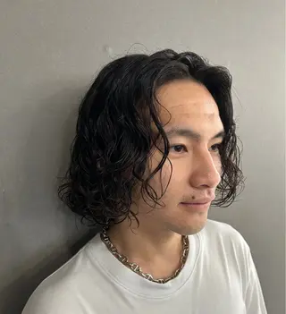 パーマ メンズ カズキ🌼曲がる 縮毛矯正のヘアスタイル