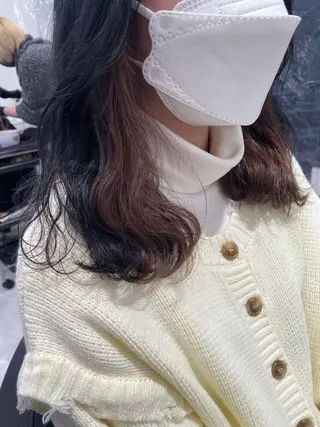 ロング カラー ネイル 🤍ベージュ×艶髪 🤍Ryuta🤍のヘアスタイル
