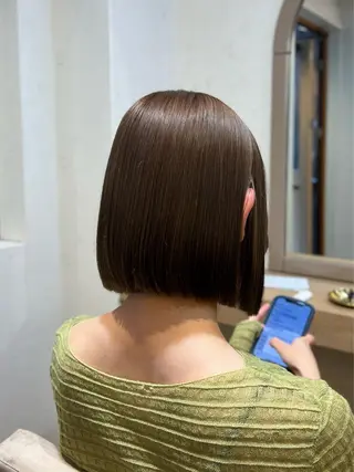 ショート カラー 神戸ボブ✂️ ioe三宮/田 伸佳のヘアスタイル