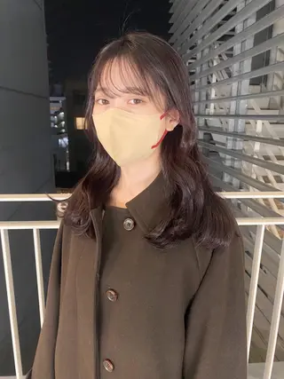 セミロング カラー 透明感カラー ボブ ミディアム 齊木勇人のヘアスタイル