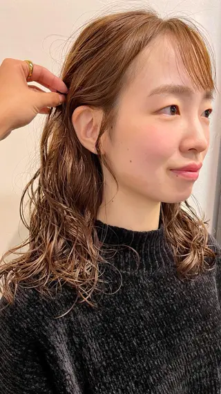 セミロング カットモデル募集 長谷川のヘアスタイル