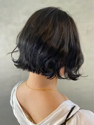 ミディアム カラー パーマ カノエ 松江学園店のヘアスタイル