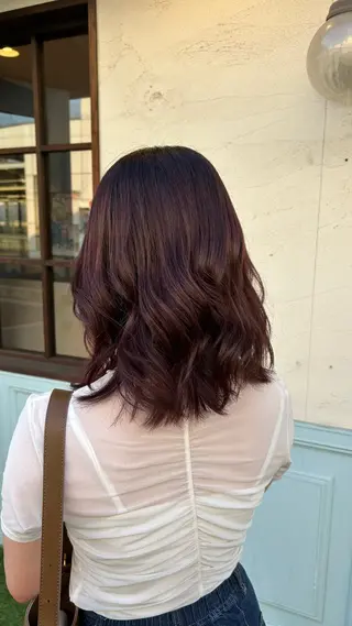 ミディアム カラー ヘアアレンジ 元山 透明感艶カラー 🌻レイヤーカットのヘアスタイル