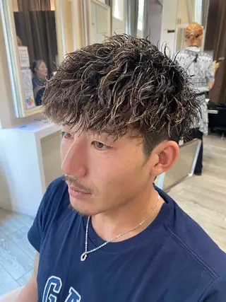 ショート カラー パーマ メンズ 市川 博紀 店長のヘアスタイル