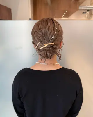セミロング ヘアアレンジ 縮毛矯正+モテカラー 🎀✨MIHOのヘアスタイル