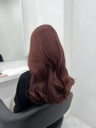 ロング カラー 💖似合わせカラー レイヤー💖縮毛矯正のヘアスタイル