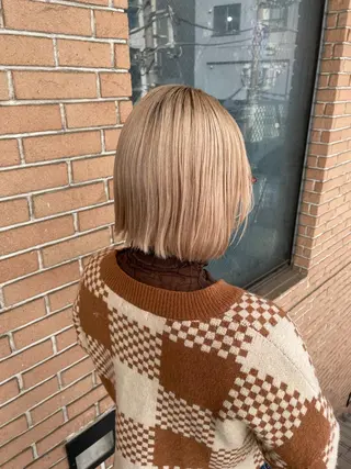 ショート 🔥コテ巻き風 ボブパーマ🔥のヘアスタイル