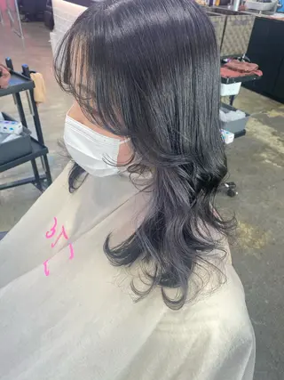セミロング カラー 💗💗韓国レイヤー yu-ki💗💗のヘアスタイル