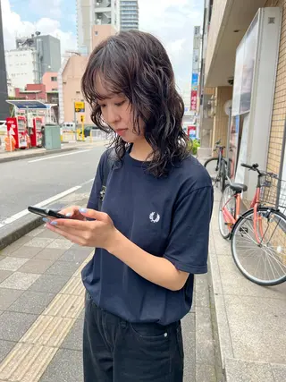 ミディアム パーマ brick masayaのヘアスタイル