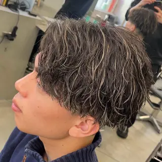 ミディアム カラー ヘアアレンジ メンズ fifth 石川 凪のヘアスタイル