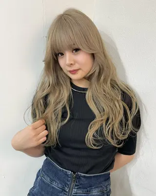 ロング カラー エクステモデル募集 💗大阪梅田/川上のヘアスタイル