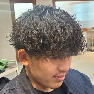 ショート パーマ メンズ メンズパーマ✨️村越 雄斗のヘアスタイル