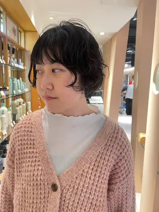 ショート パーマ 吉永 琴香のヘアスタイル