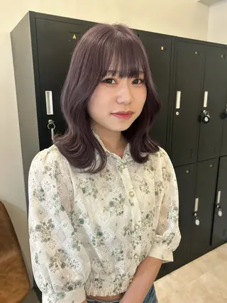 ミディアム NAHO 🩵 透明感カラー🫧のヘアスタイル