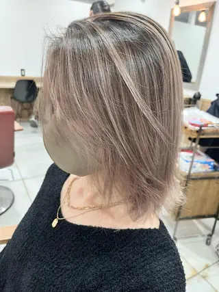 ミディアム ハイライトバレイヤー ジュ🎨川村聖吾🎨のヘアスタイル