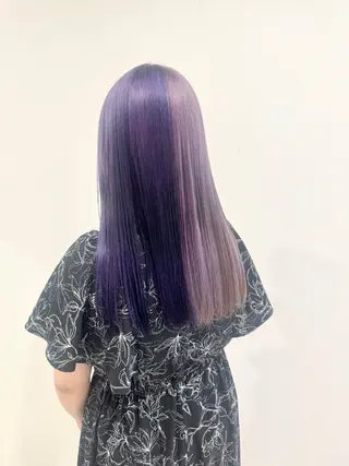 ロング カラー 雅/ダブルカラー/ 白髪ぼかしハイライトのヘアスタイル