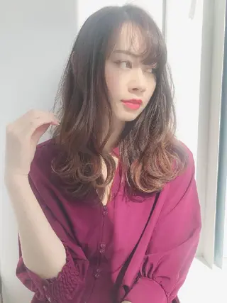 ロング カラー メンズ縮毛矯正✂ 髪質改善✄﻿金井雄司のヘアスタイル