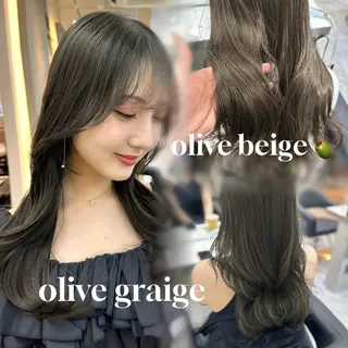 ロング カラー ミディアムレイヤー 添田晃基のヘアスタイル