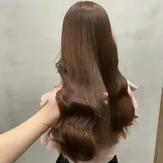 ロング カラー ブリーチなし Wカラー🩷星野翔太のヘアスタイル