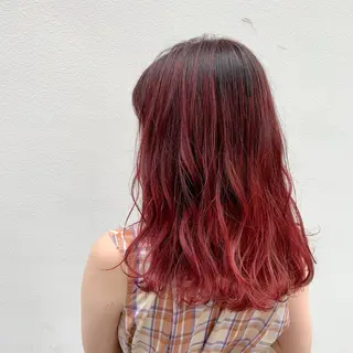 セミロング カラー ヘアアレンジ 〽️magico/ ウルフDaiki〽️のヘアスタイル