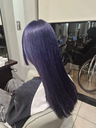 ロング カラー 雅/ダブルカラー/ 白髪ぼかしハイライトのヘアスタイル