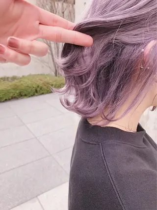 セミロング ❄️💛エクステ ブリーチ❄️yukiのヘアスタイル