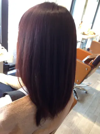 ミディアム カラー 髪質改善＆縮毛矯正 三上大地のヘアスタイル