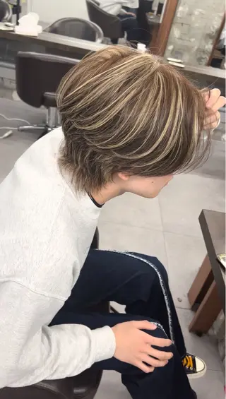 ショート カラー ヘアアレンジ メンズ ハイトーン特化🌟 カワシマシュンスケのヘアスタイル