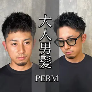 ショート パーマ メンズ 【メンズ職人】 ✂️佐藤友のヘアスタイル