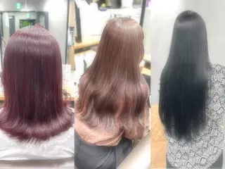 ロング カラー 銀座レイヤーカット ×シースルー前髪のヘアスタイル