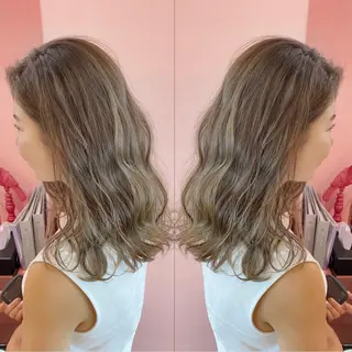ミディアム カラー プル艶職人/ にしものヘアスタイル