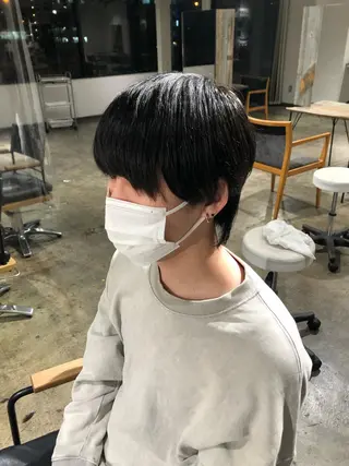 ショート メンズ 名駅/フェザーパーマ 韓国ヘア/森岡のヘアスタイル