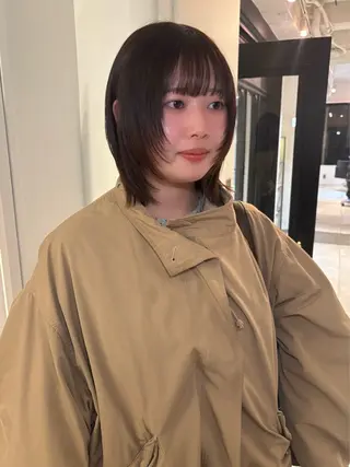 ミディアム カラー riria/ボブ /ショート/レイヤーのヘアスタイル