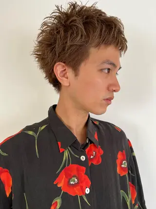 カラー ブリーチカラー🎀 韓国風/寺門美優のヘアスタイル