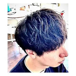 ショート カラー パーマ ヘアアレンジ メンズ men's特化　石井 貴章のヘアスタイル