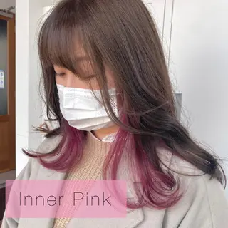セミロング akina*ブリーチ ♡トレンドヘアのヘアスタイル