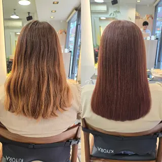 ミディアム カラー 野村 果音(カノン)のヘアスタイル
