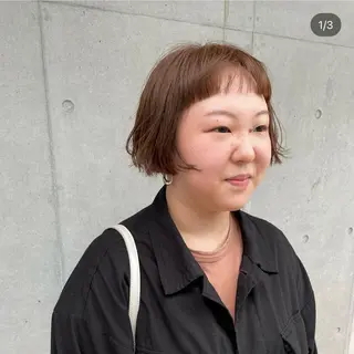 ショート カラー ショートウルフくせ毛 お任せくださいのヘアスタイル