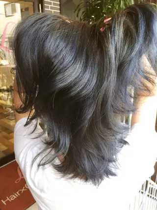 セミロング カラー 🌈20年目突入🎉 山口のヘアスタイル